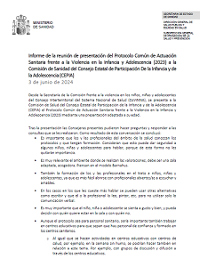 Informe sobre la consulta al consejo Estatal de Participaci&oacute;n de la Infancia y Adolescencia (2024)