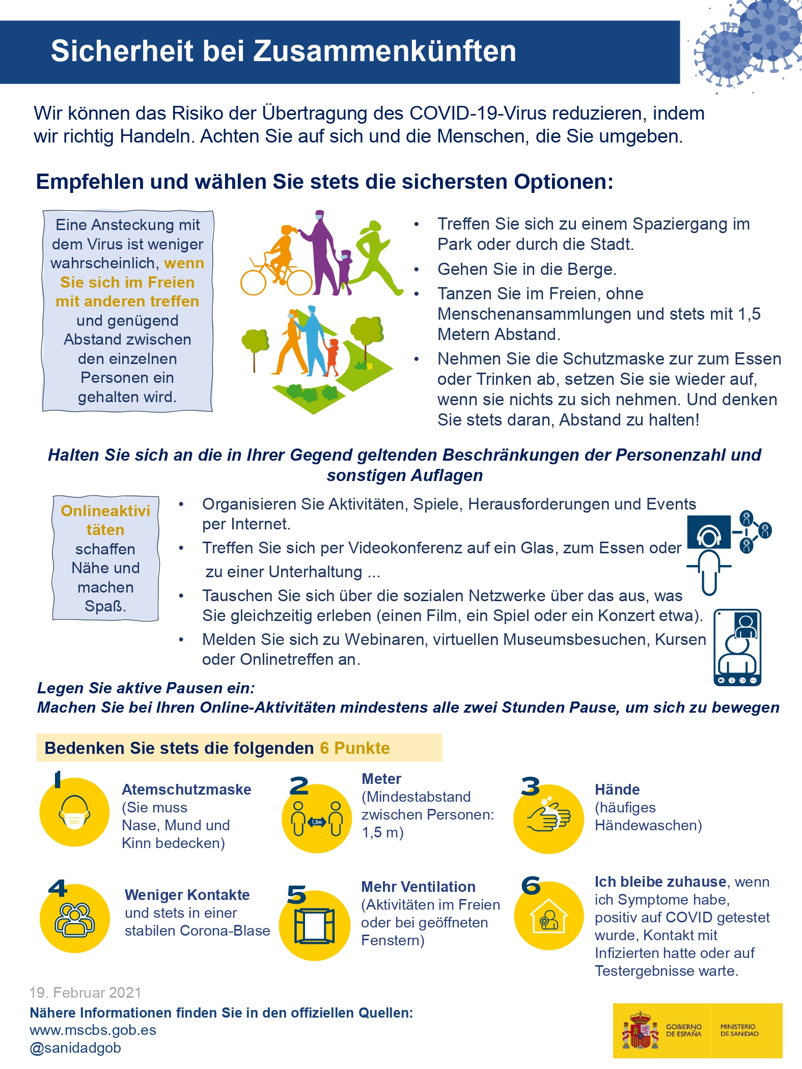 Sicherheit bei Zusammenk&uuml;nften