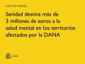 18/02/2025 - Sanidad destina más de 3 millones de euros a la salud mental en los territorios afectados por la DANA