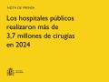 23/04/2025 - Los hospitales públicos realizaron más de 3,7 millones de cirugías en 2024