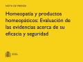 21/04/2026 - El Ministerio de Sanidad concluye que no existe evidencia científica que avale la eficacia de la homeopatía en ninguna patología