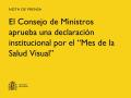 27/05/2025 - El Consejo de Ministros aprueba una declaración institucional por el "Mes de la Salud Visual"