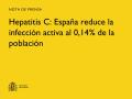 01/10/2025 - Hepatitis C: España reduce la infección activa al 0,14% de la población