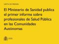 19/12/2024 - El ministerio de Sanidad publica el primer informe sobre profesionales de Salud Pública en las Comunidades Autónomas