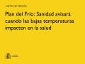 02/12/2024 - Plan del Frío: Sanidad avisará cuando las bajas temperaturas impacten en la salud