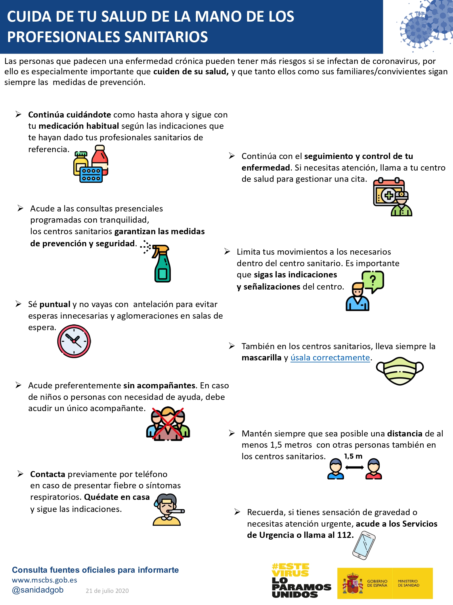 Cuida de tu salud de la mano de los profesionales sanitarios